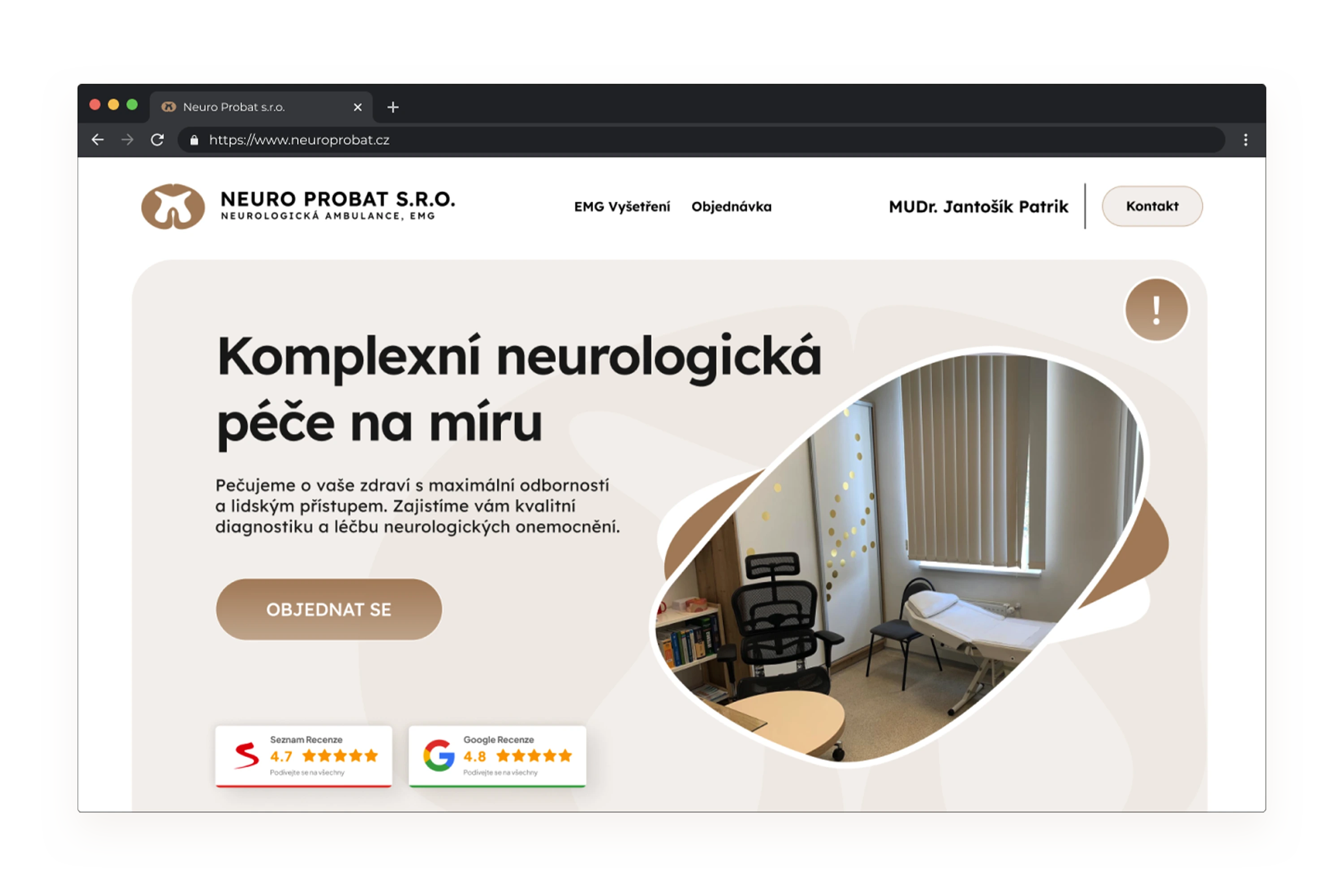 Webové stránky Neuroprobat